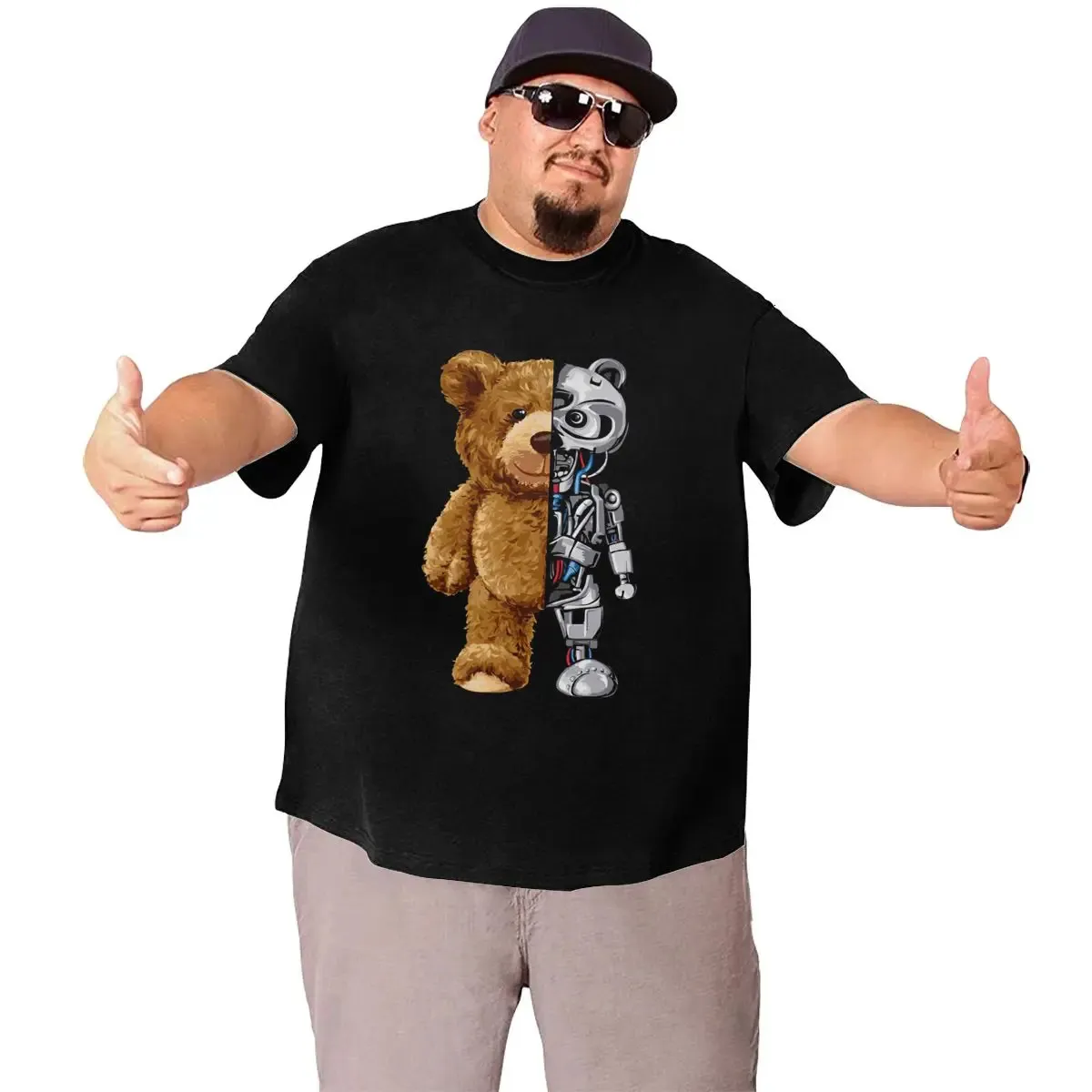 Cute Bear Mens Oversized Bear T Shirt Cotton Short Sleeve O Neck Summer Workout Top Plus Size From Yao04 17.85 DHgate.Com