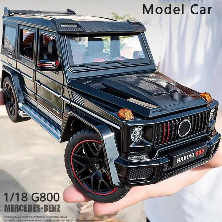 DHgate Diecast 1 18 Mercedes Benz G800 Alloy Pull Back Toy Car Off Road SUV Toy Sound Light Effects Collectible Gift Toys Gifts