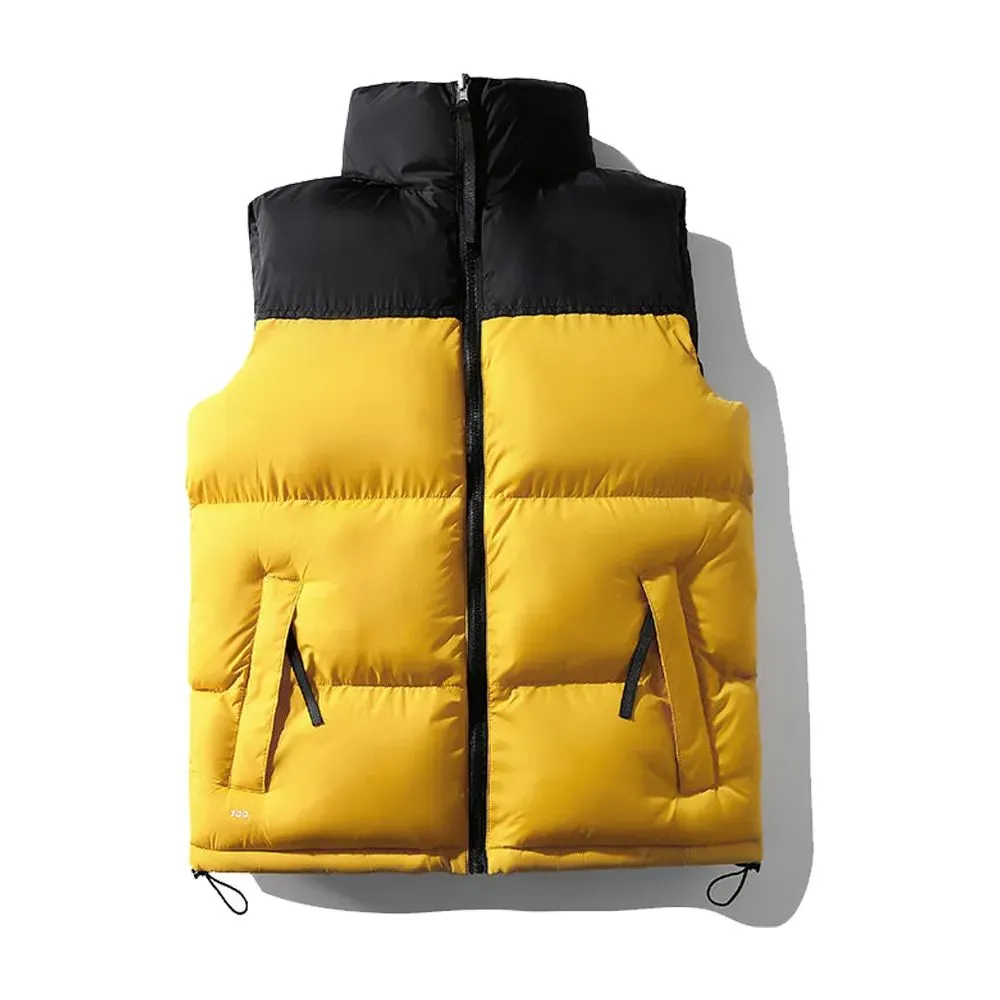 Pufferweste für Herren, Designerweste, Federmaterial, locker, Graphit, Grau, Schwarz und Weiß, Blau, Modetrend_voghion.com