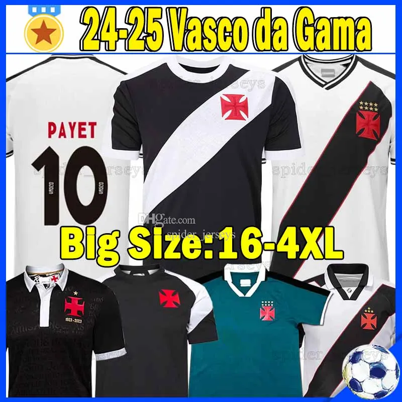 XXXL 4XL 23 24 25 25 VASCO DA GAMA Soccer Jerseys Payet Long Sleeve Retro 1997 98 2000 2010 Voetbalshirt Gabriel Pec Praxedes 2024 2025 Marlon Gomes Vegeti Kids Kits