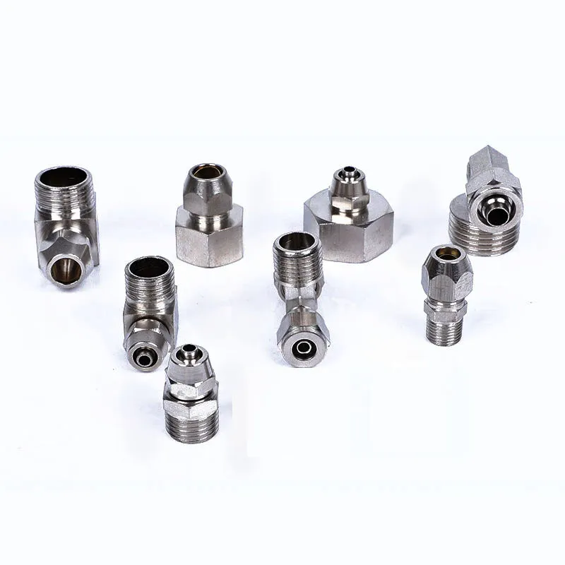 Quick Twist Pneumatic Fittings: Nickel Plated Copper M5 Threaded ...