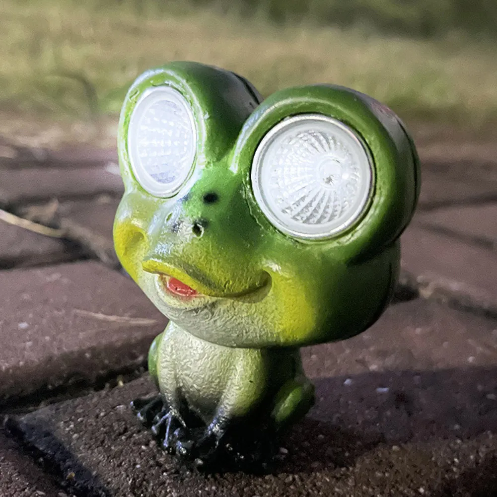 Solar powered frog garden lights cheap