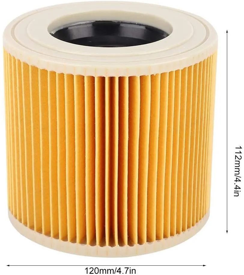 4 pezzi Filtri Aspirapolvere, 120mm×115mm Filtri a Cartuccia, Filtro per Aspirazione Liquidi e