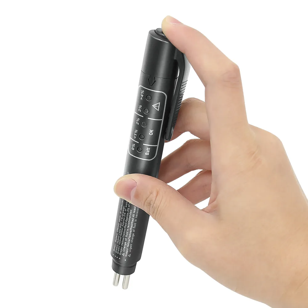 Brake Fluid Tester Auto Pen Digital Testing Tool - Oil Quality Check Compatible With All Vehicles