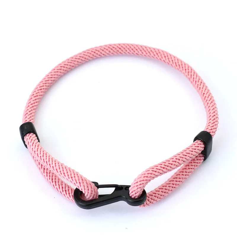 Buckle Rop Closure Adjustable Black and Red Rope Bracelet with Buckle Closure for Outdoor ...
