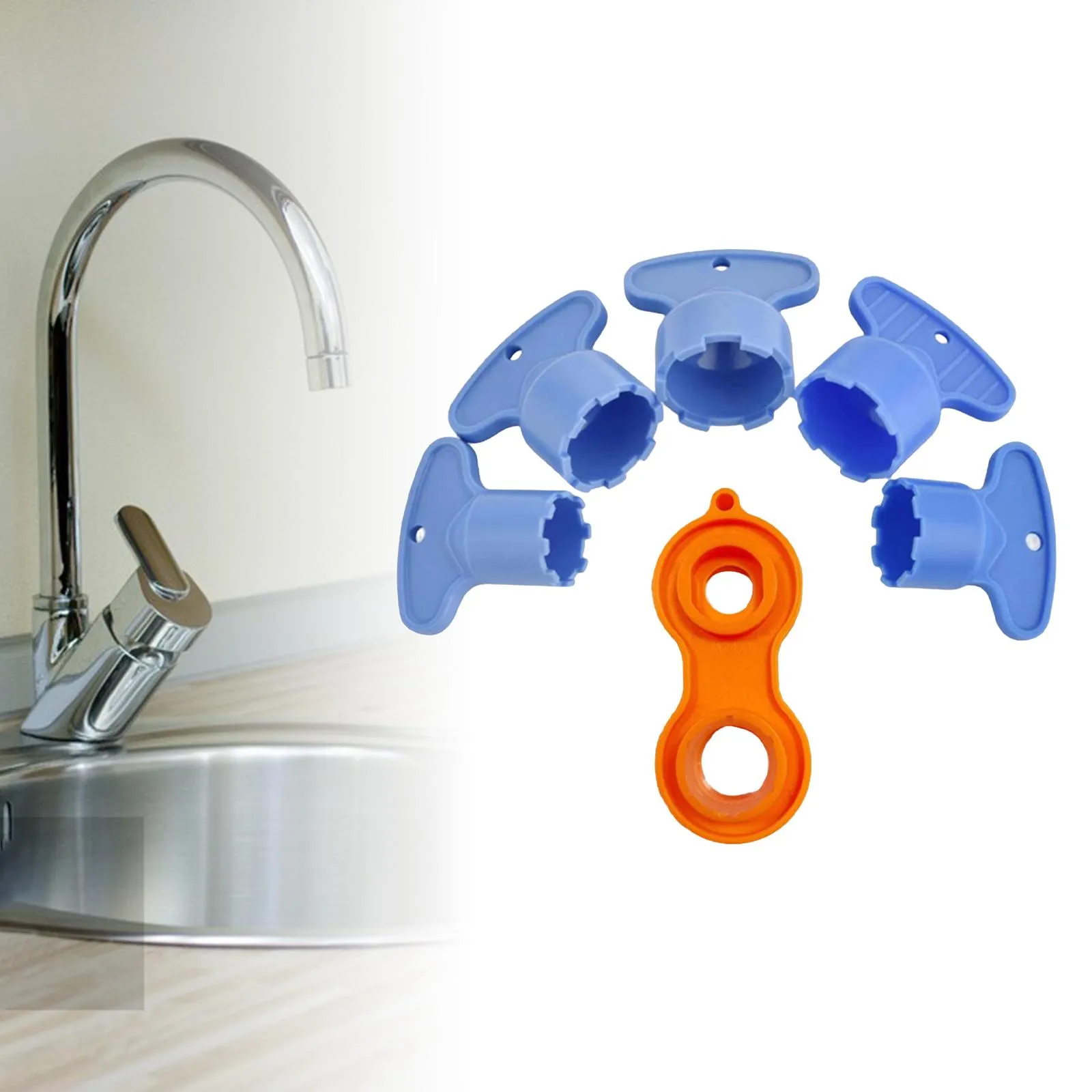 304 Stainless Steel Faucet Aerator Key Removal Wrench Tool For M22, M24 Recessed Aerator With Gear (2 Pack