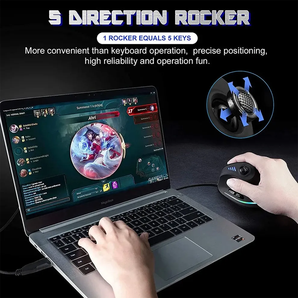 BOW Wired Gaming Mouse Programmable 12 Buttons RGB Mouse For Gamer ...