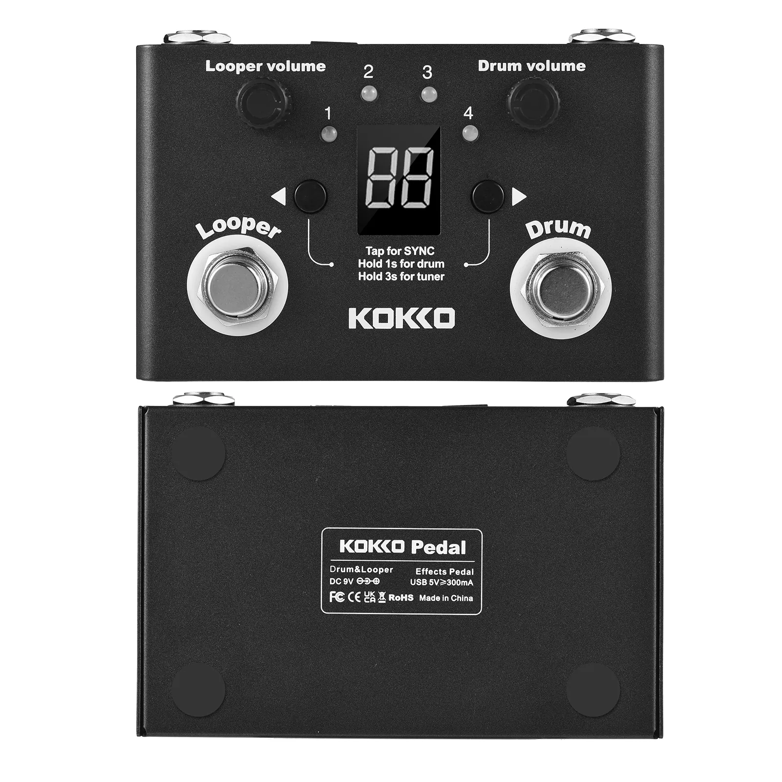 KOKKO Multifunctional Drum Looper Pedal Your Portable Drum Machine Phrase Looper
