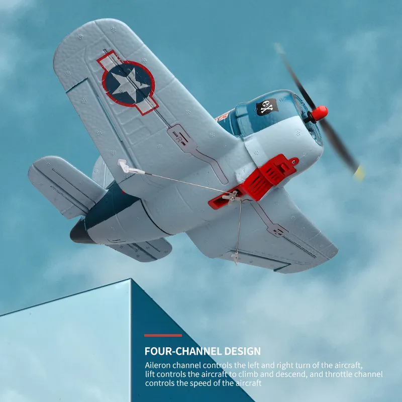 Wltoys XK RC Airplane A500 QF4U Fighter Four Channel Like Real Machine Remote Control Planes 6G