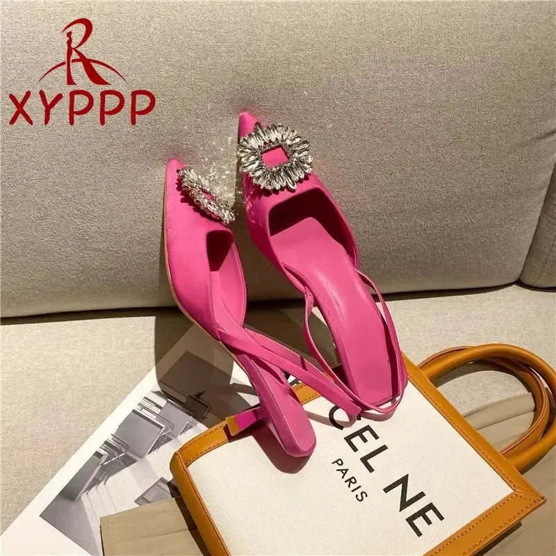 DHgate.com:Pointed Toe Nude Pink Diamond Low Heel Sandals for Women:Shoes \u0026  Accessories