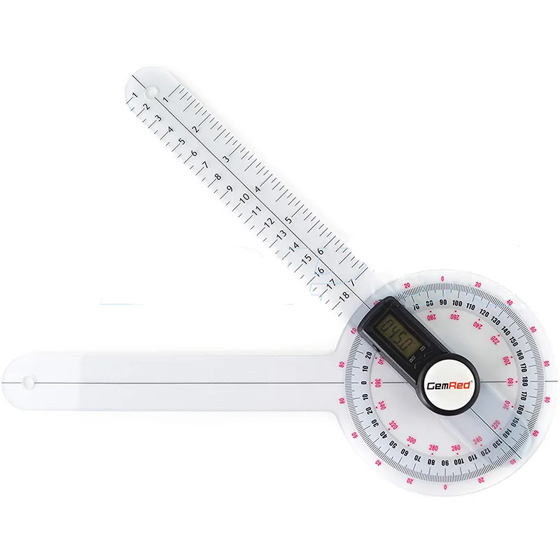 thumbnail image 2 of Westcott Protractor Tool Westcott GO-180 Goniometer - 7" Clear Plastic Angle Protractor With 12" Reach Folding Ruler 2 of 10
