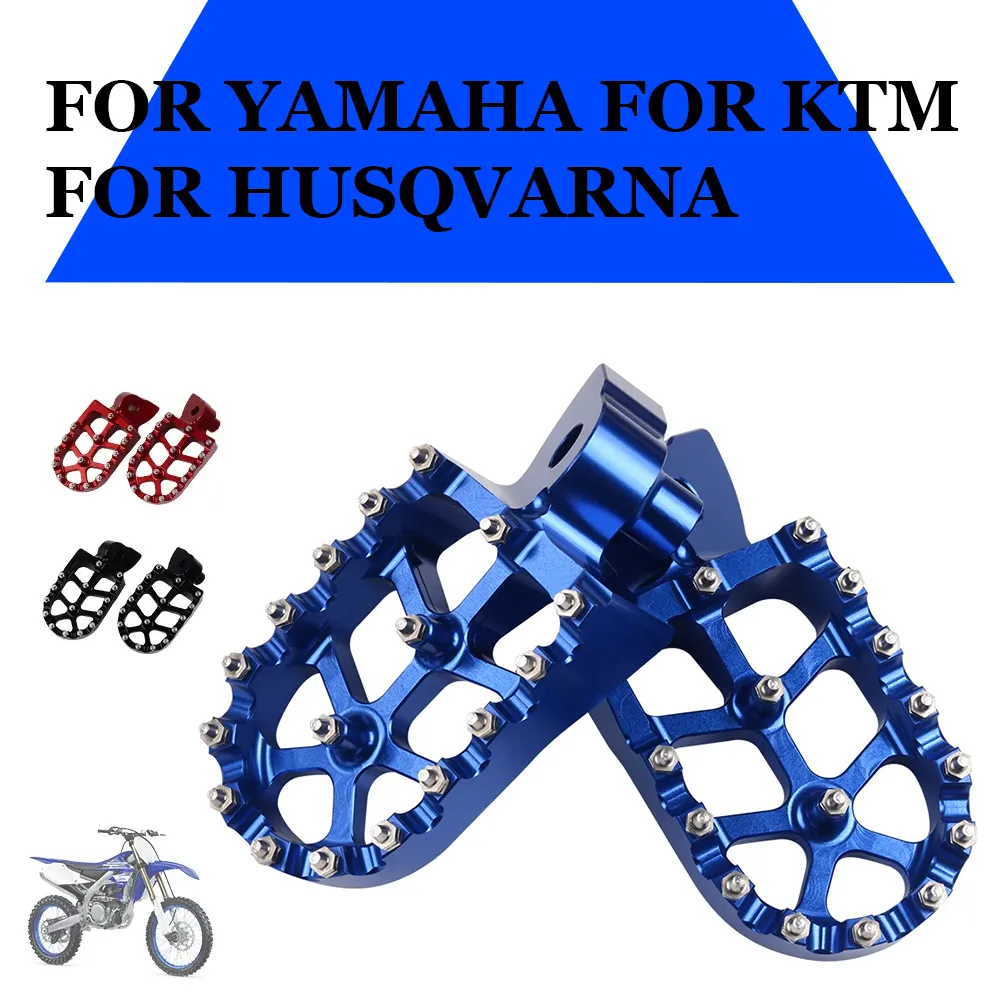 Wide Footrests Foot Pegs Pedal For Yamaha YZ65 85 125 250 125X - Foto 10