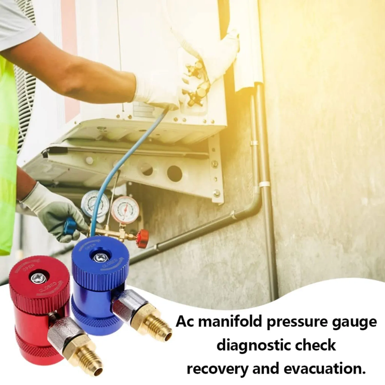 R1234yf Quick Coupler Adapter Set 2PC For Auto AC Manifold Gauge - Foto 10