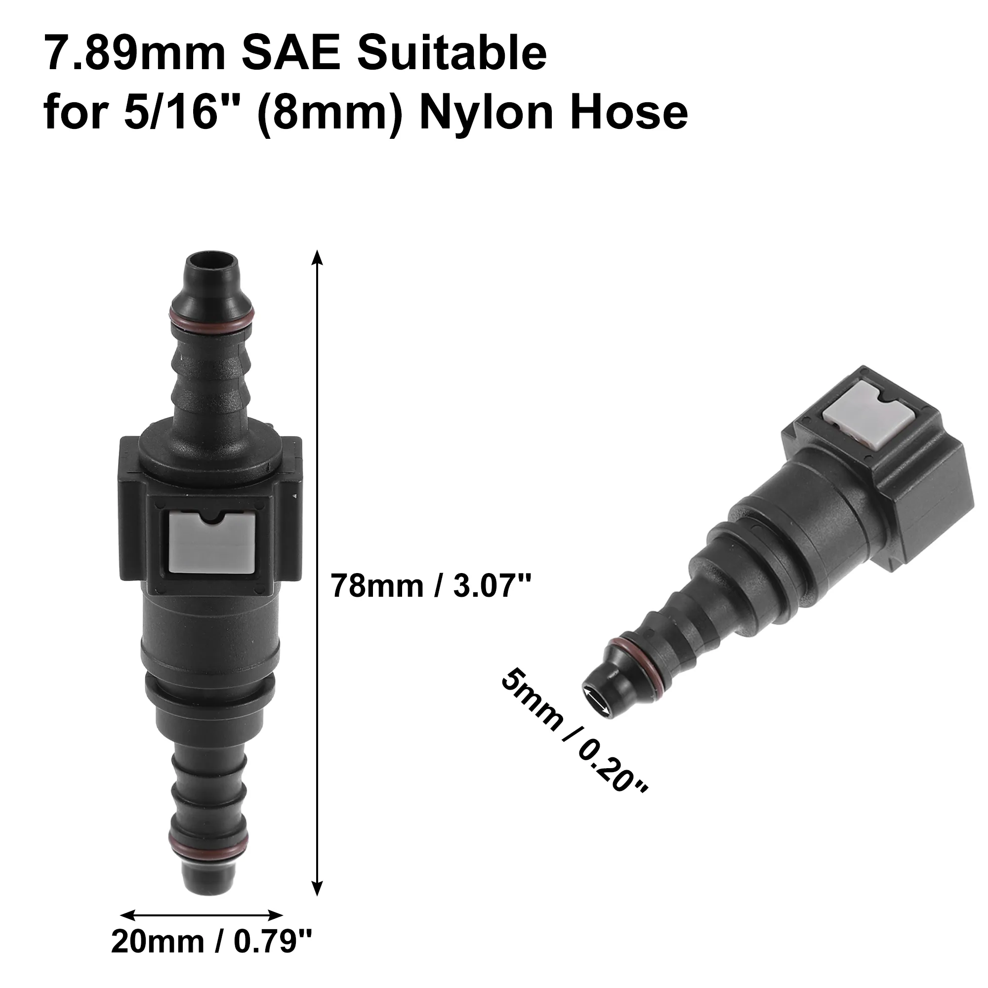 thumbnail image 2 of JMP 8mm Quick Disconnect Fuel Hose Coupling – Brass – Gold 2 of 4