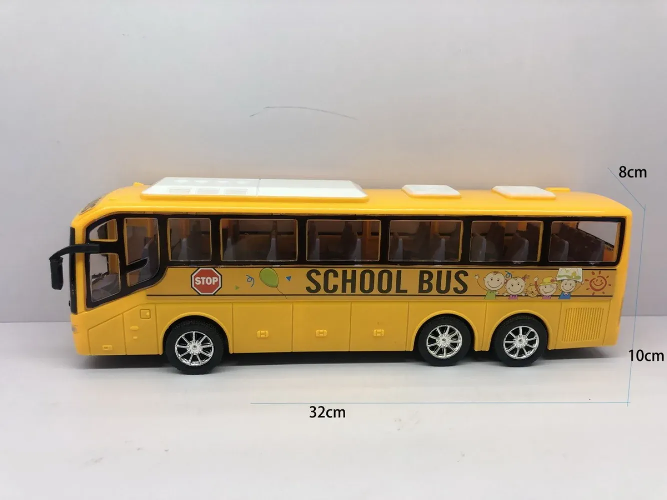 Bluebird school bus toy top