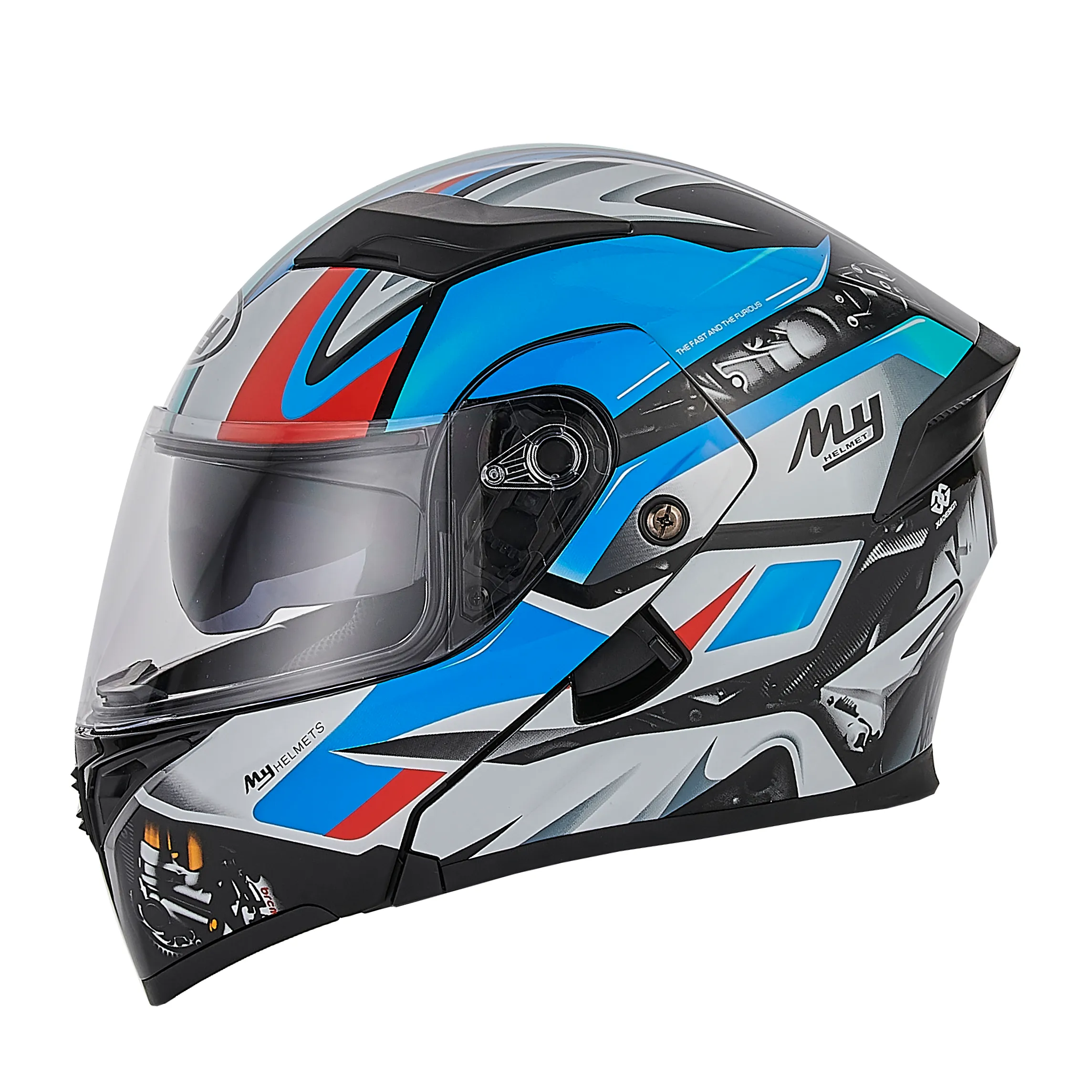 DOT Approved Motorcycle Helmets, Safety Modular Flip Helmet With Dual ...