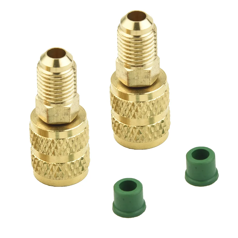 5/16 in and 1/4 in SAE Male/Female Air Conditioner Adapter for R410 R32 ...