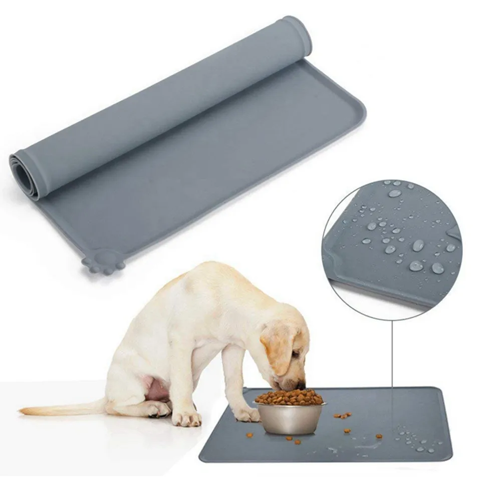 Cat food mat with lip hot sale