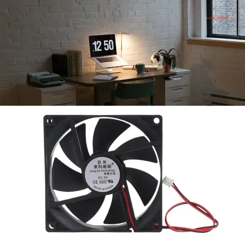 90mm 9cm CPU PC Chassis Cooling Fan XH2.54 2Pin Dual Ball Bearing Server Cooler Drop Shipping