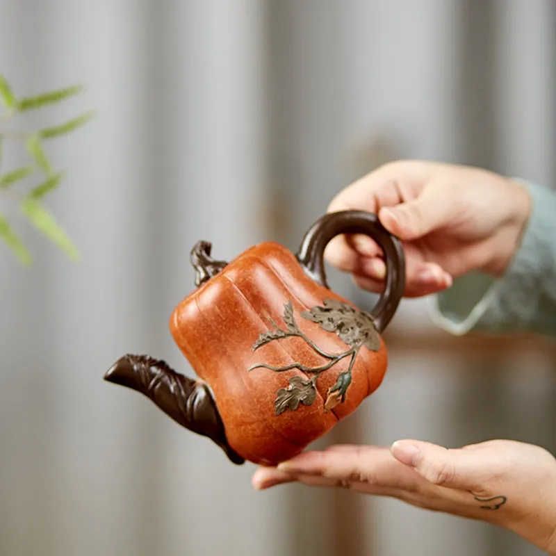 DHgate.com:Creativity Pumpkin Teapot: Handmade Purple Clay DHgate.com:Creativity Pumpkin Teapot: Handmade Purple Clay
