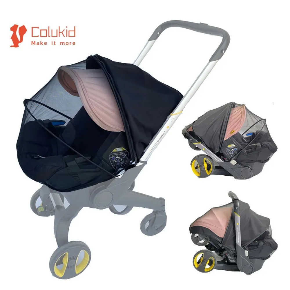 DHgate COLU KID Mosquito Net for Doona Stroller and Car Seat Infant Basket Universal Fit Breathable Mesh Adjustable Black Baby Kids Maternity