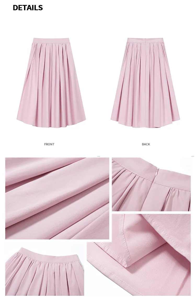 Pink pleated skirt h and m sales