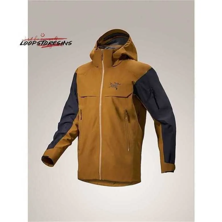 Designers Windbreaker Jackets com capuz Jackets de casca masculina Macai Men's Black Shell Fabric Soft Clip W9vo