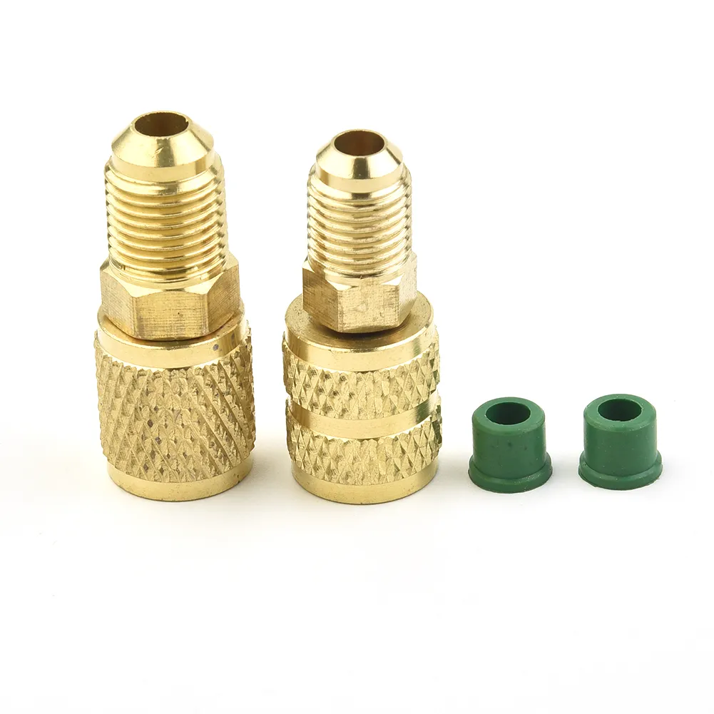 5/16 in and 1/4 in SAE Male/Female Air Conditioner Adapter for R410 R32 ...
