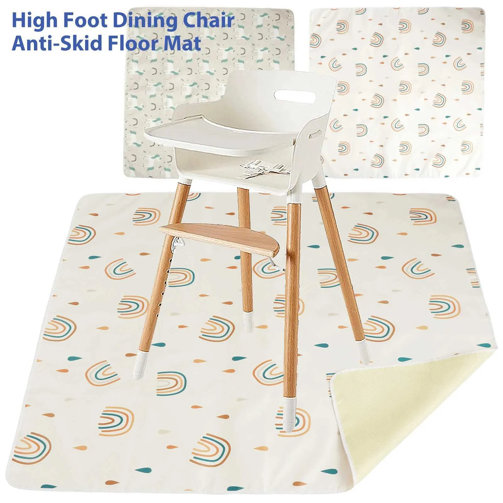 Baby Splash Mat, Anti Slip High Chair Food Catcher, Reusable