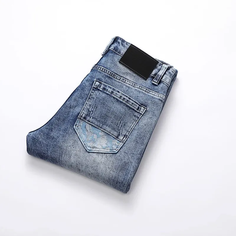 DHgate.com:Mens Luxury Skull Jeans: Hip Hop Rock Moto Long