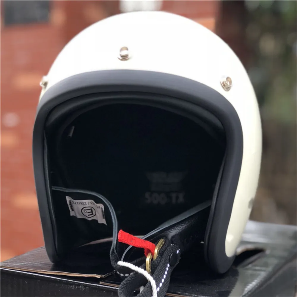 TT&COCASCOS 500TX Fiberglass 3/4 Open Face Motorcycle Helmet 
