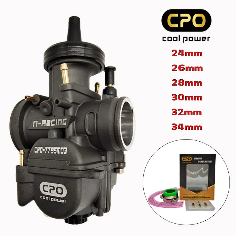 High Performance 24 32mm Carburetor for Honda Motorcycles 30mm Racing Engine System with Power Jet