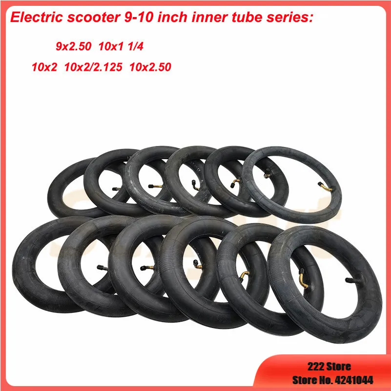 Premium Bent/Straight Valve Camera Inner Tube - 9 x 10x2/2.50 for ...