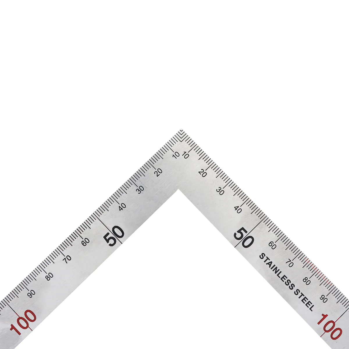 Flat Edge Ruler 90 Degree Stainless Steel Flat Edge Square Ruler 9.84 × 19.69 in 250 × ...