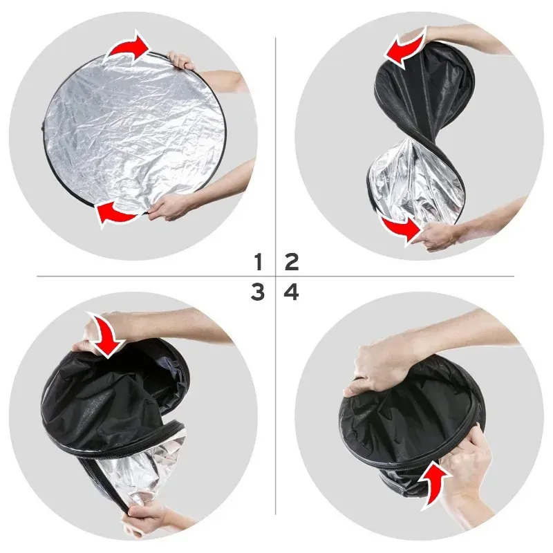 Color Refelector 5-in-1 Foldable 20-inch Circular Reflector Photography Light Diffuser ...