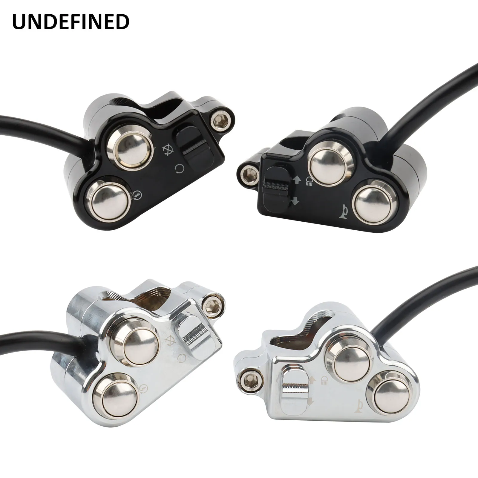 NOLLAM Handle Switch Button For Harl&ey Softail For Dyna For Sportster 883 1200 V-Rod TO&UR&IN&G Electra Glide Motorcycle 1" 25mm Handlebar Turn Signal Control Switch (Color : Blackone - Foto 7