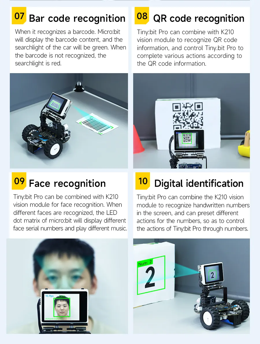 Smart AI Visual Target Nail Robot Car With K210 Module Microbit For ...