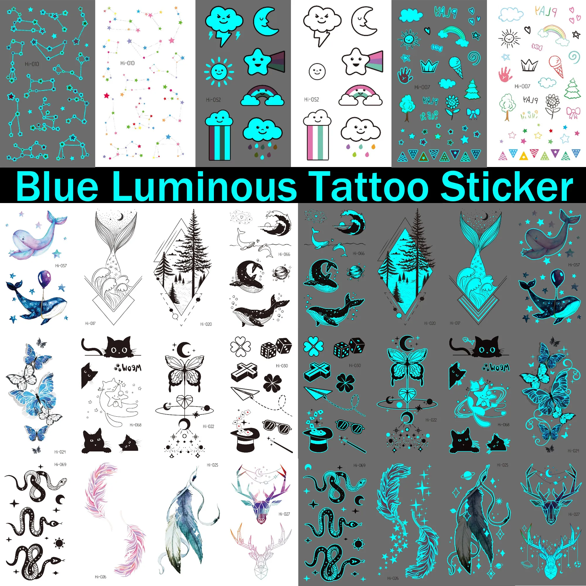 Blue Glowing Luminous Temporary Tattoo Sticker 10.5... From Ddmyapr, $25.73 | DHgate.Com Blue Glowing Luminous Temporary Tattoo Sticker 10.5... From Ddmyapr, $25.73 | DHgate.Com