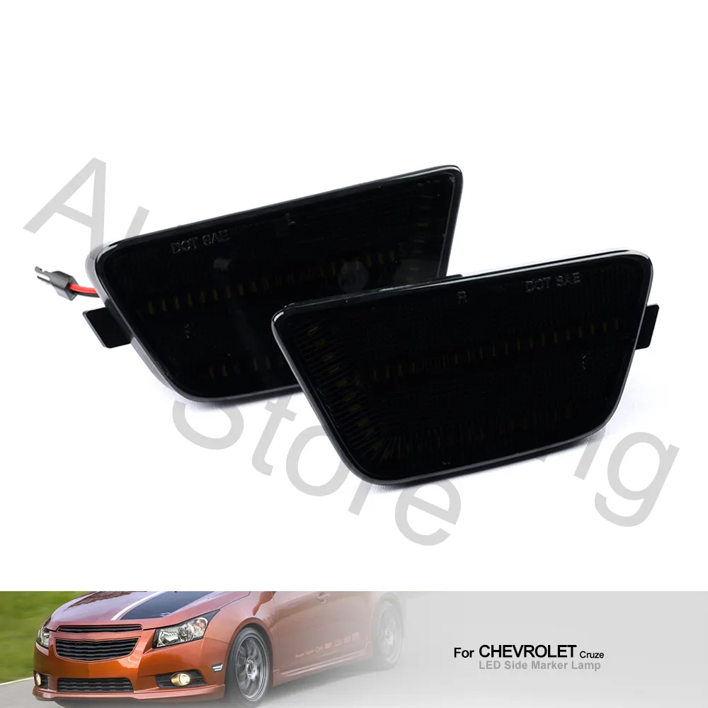 Pair Front Bumper Side Marker Light Reflector Assembly For