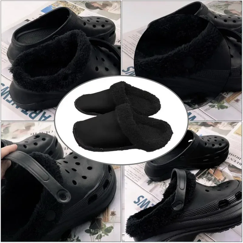Winter Warm Furry Croc Liners Insoles Inserts For Lined Shoes And Clogs Plush Sheepers Slippers With Shoelace Cover From Ddmysmile 8.94 DHgate.Com