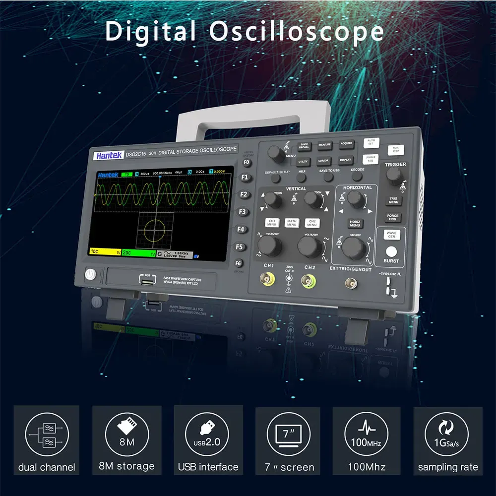 Hantek DSO2D10 Digital Storage Osciiloscope 2 Channels