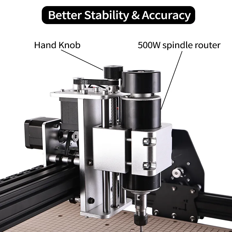 Yofuly 500W CNC Router Machine 430 x 390mm GRBL DIY Milling Machine for Wood Metal Acrylic MDF Perfect for Hobbyists Professionals
