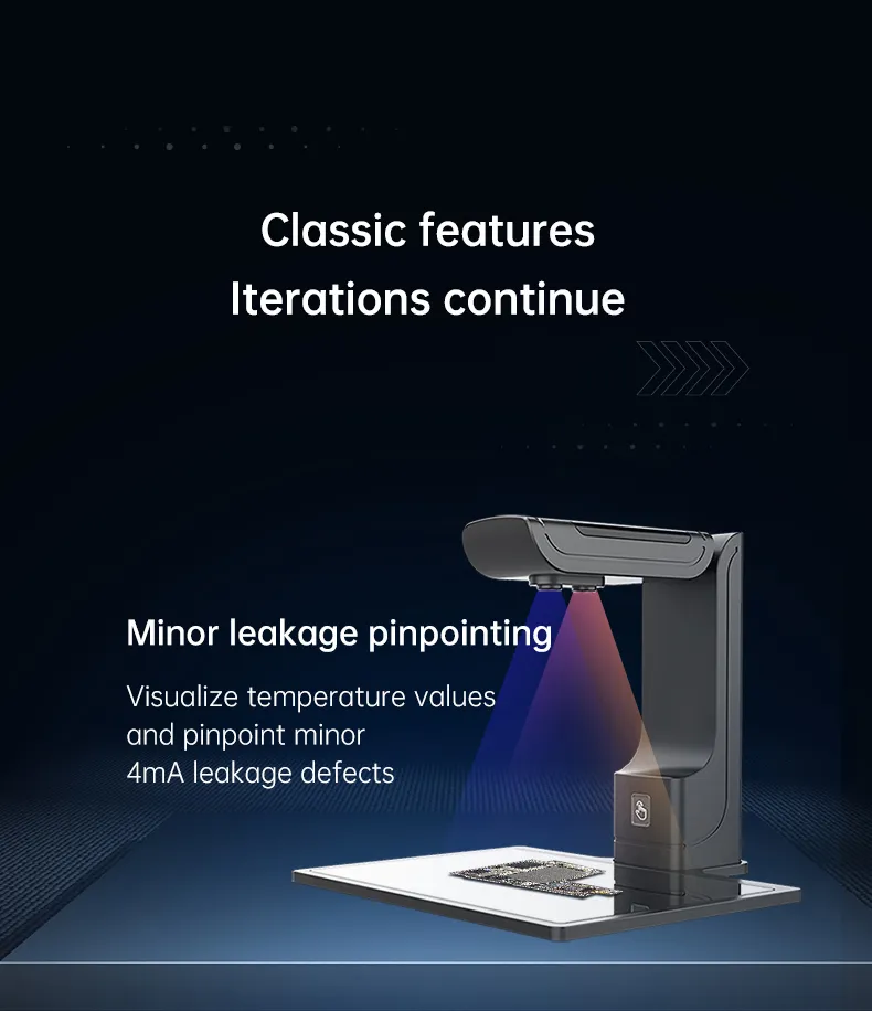 回路基板検査カメラ：携帯電話マザーボード障害診断用のショートカムII