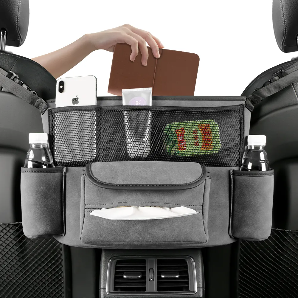 DHgate Car Handbag Holder with Large Capacity Auto Seat Middle Box Seat Hanger Storage Bag Pet Net Barrier Car Organizer Automobiles Motorcycles