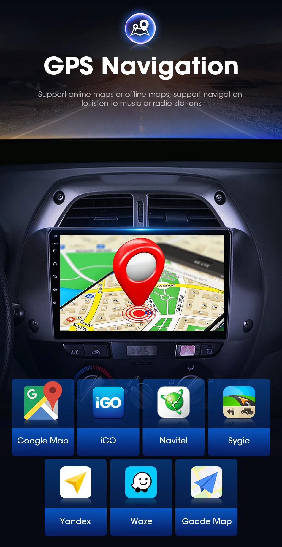 Vtopek Android 12 Bluetooth Touch Screen Radio Multimedia Player