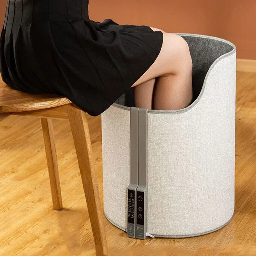 Desk Leg Warmer Foldable Leg Warmer, Cylindrical Foot Warmer, Under Desk Desk Foot Stool