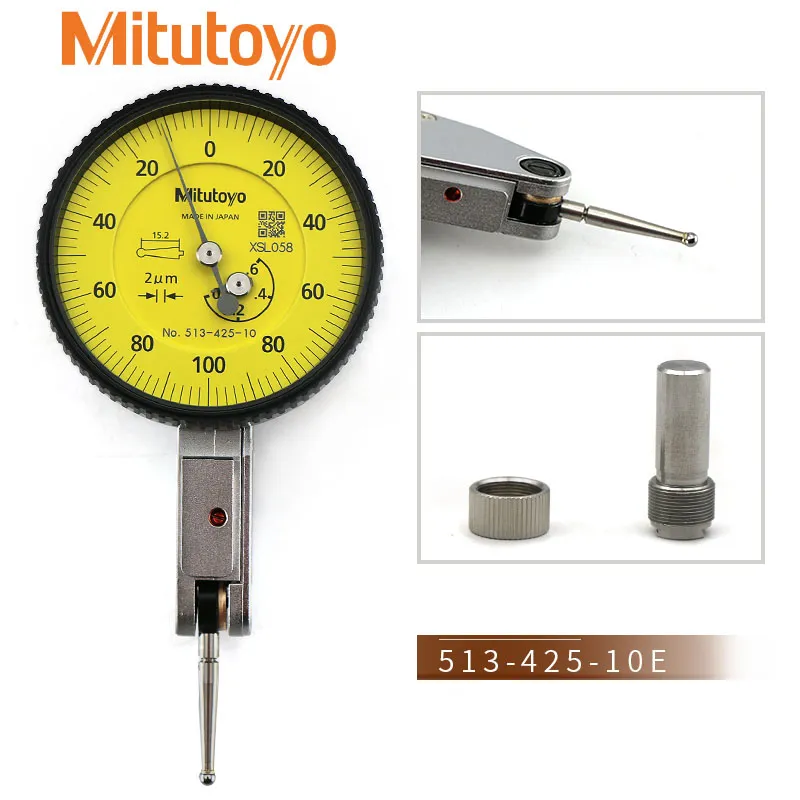 2024 NEWDial Indicator, 0.002mm Graduation, 0-100-0 Range, Lever Type,  Carbide Tipped, Made in Japan