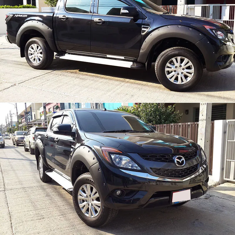 DHgate 2024Fender Flares Mudguards for Mazda BT 50 Double Cab Accessories ABS Material Set of 4 Matte Black Automobiles Motorcycles