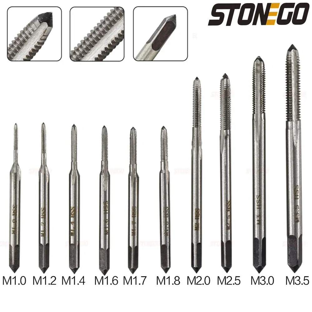 ELEOPTION 6-Piece Drill Tap Combo Bit Set - HSS 4341 Spiral Point Thread Deburr Countersink Hex Shank (M3-M10 Metric)