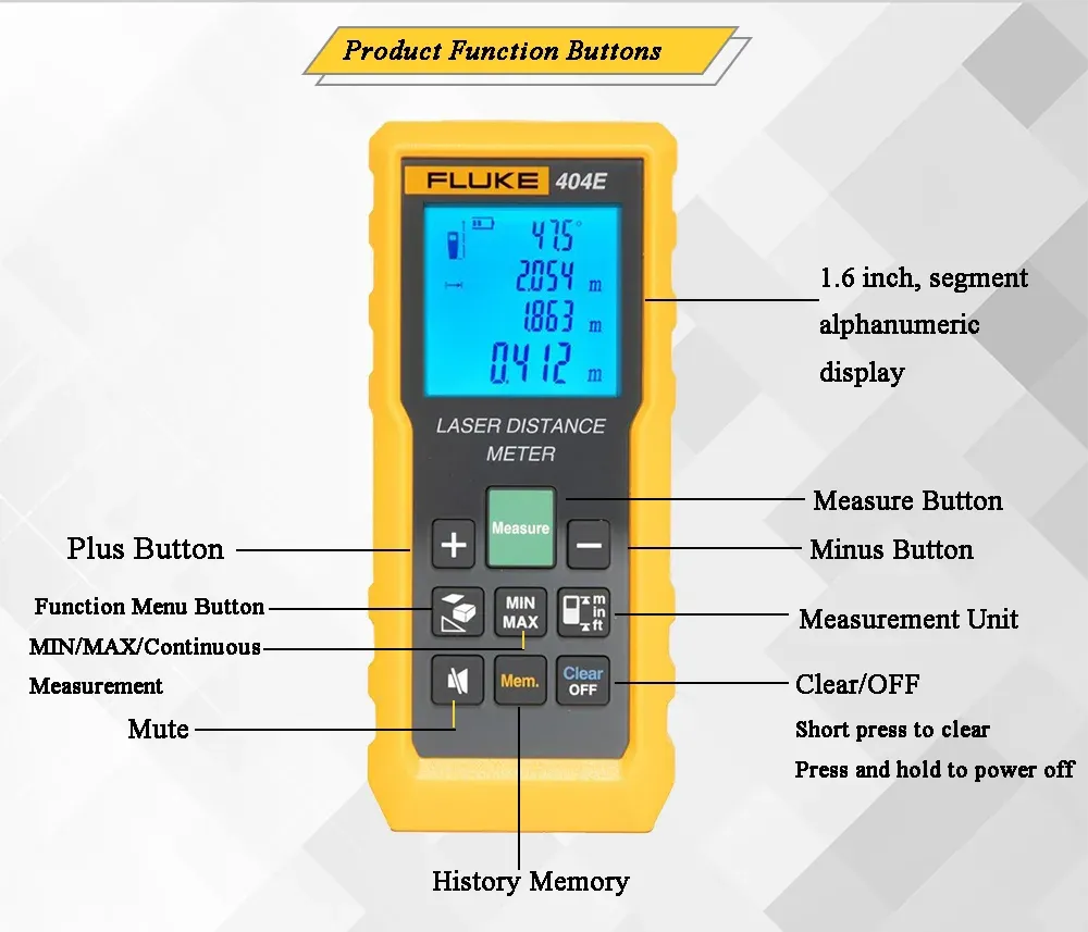 Laser Distance Meter 40M 60M 80M 100M Rangefinder Laser Range Finder - View #4